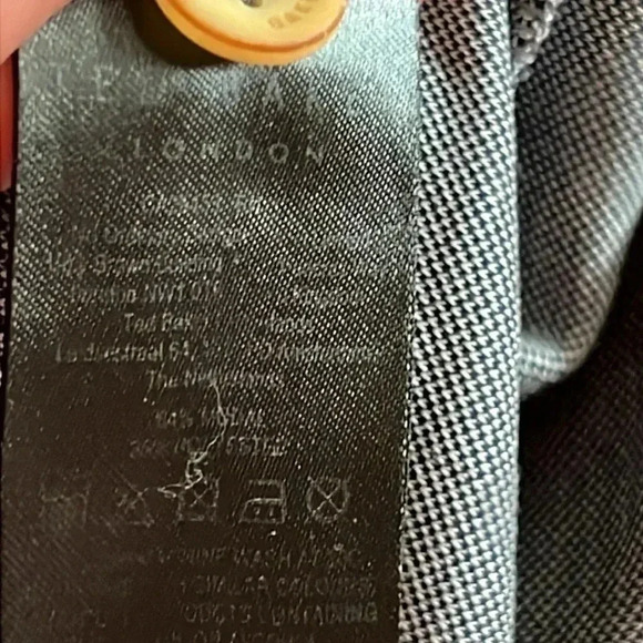 TED BAKER LONDON Hawka Short Sleeve Polo Grey Olive sz 6/Lg Golf Pickle Ball - Picture 8 of 10